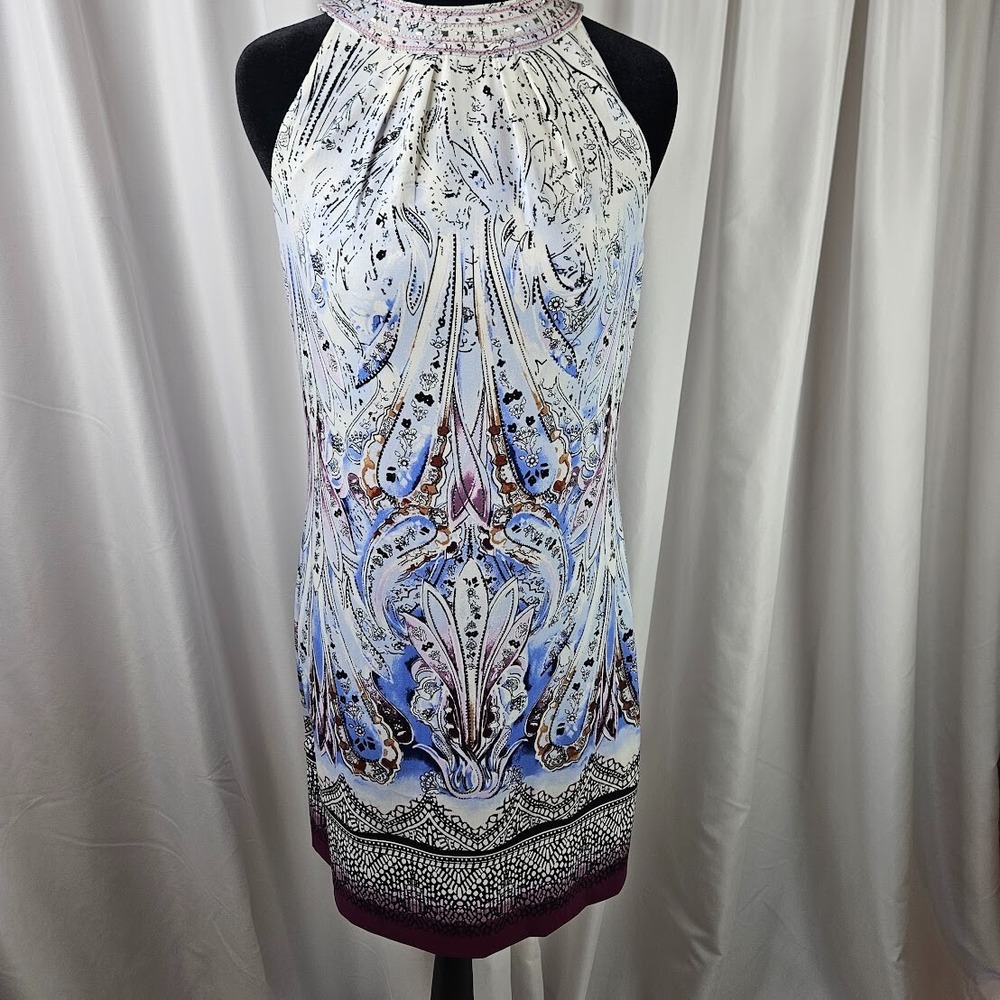 White House Black Market Sz XSP | Gorgeous Indie Vibe Paisley Stretch Knit Dress